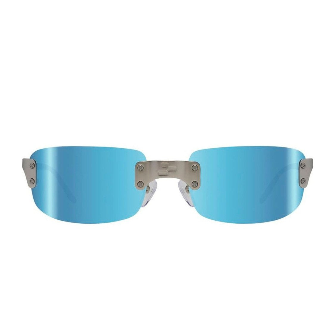 Revo Silver Re6007 Luna 2 Nrgy Metal Rectangular Sunglasses