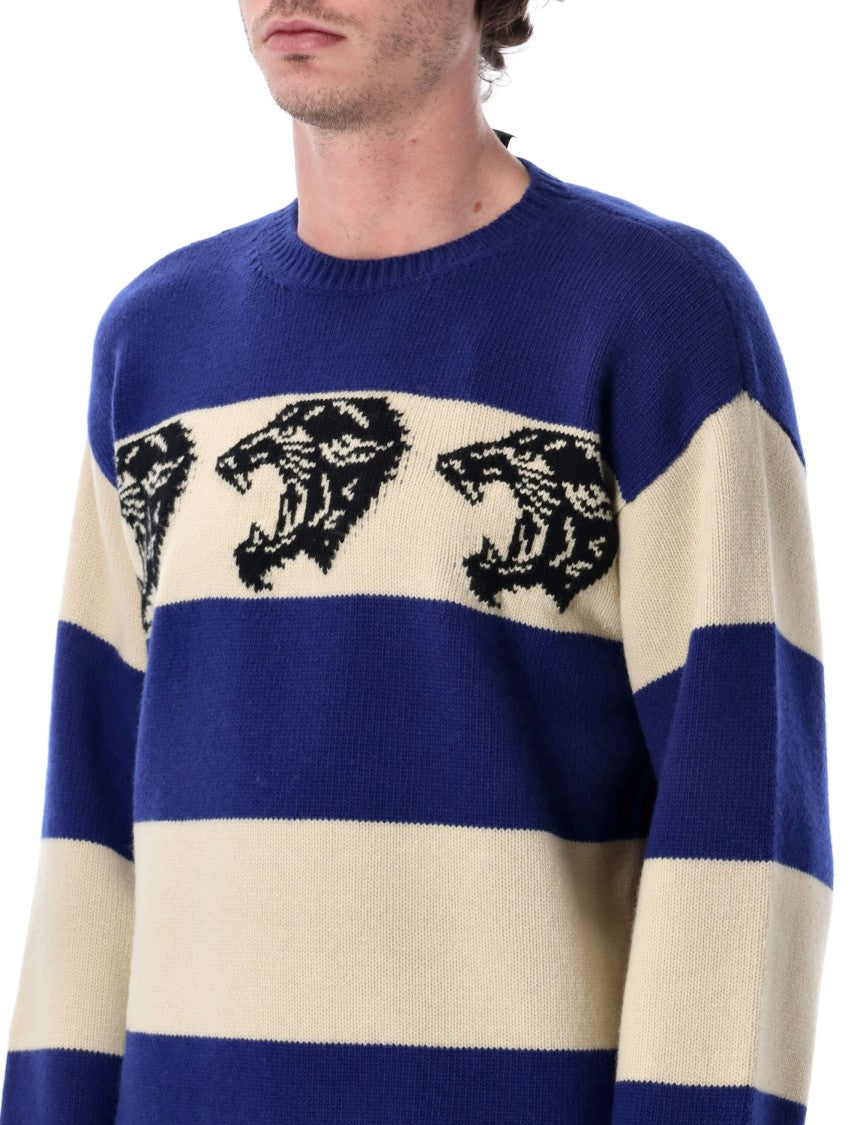 Valentino Garavani Jacquard Panther Motif Wool Sweater