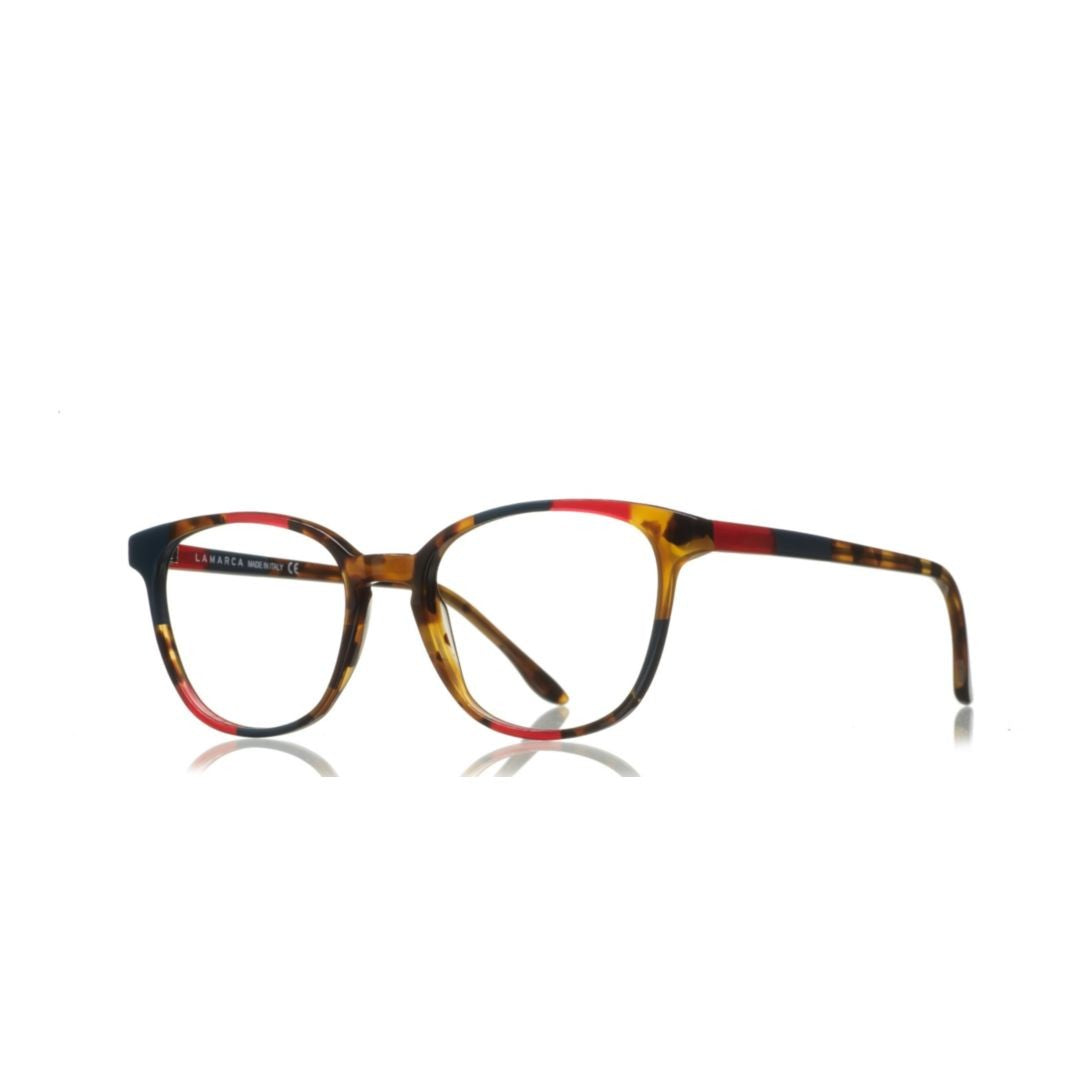 Lamarca Mosaico 41 Rounded Square Tortoiseshell Eyeglasses With Bold Accents
