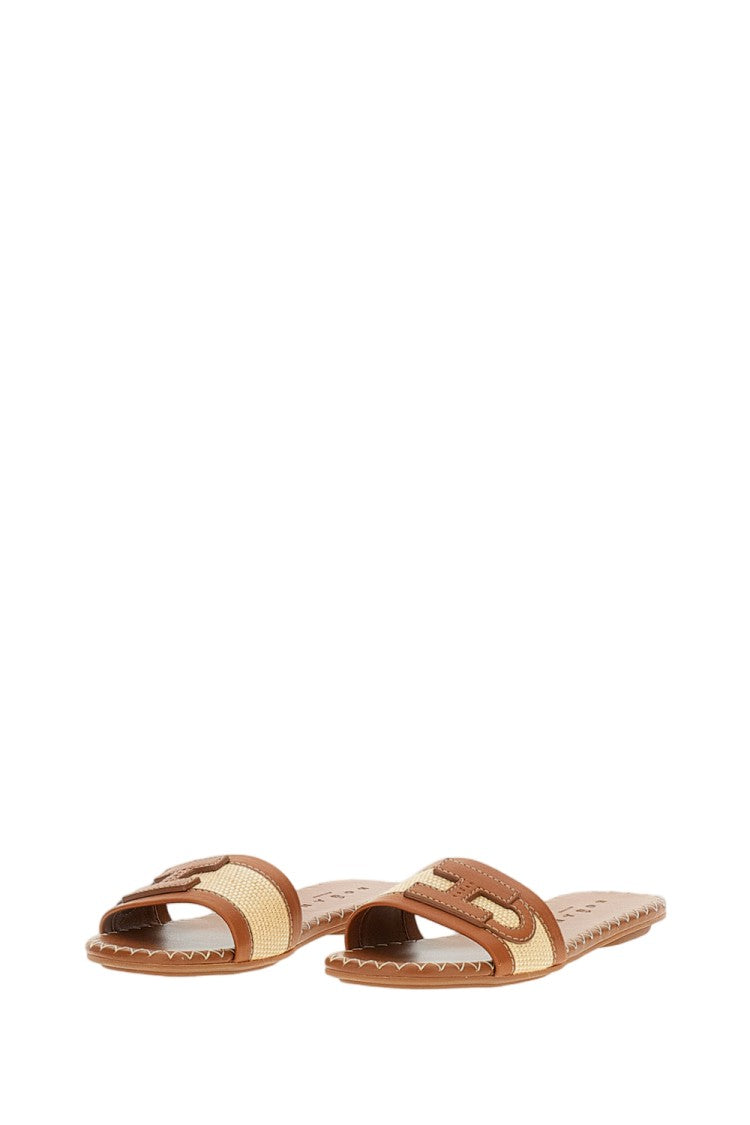 Hogan Brown H685 Flat Sandals