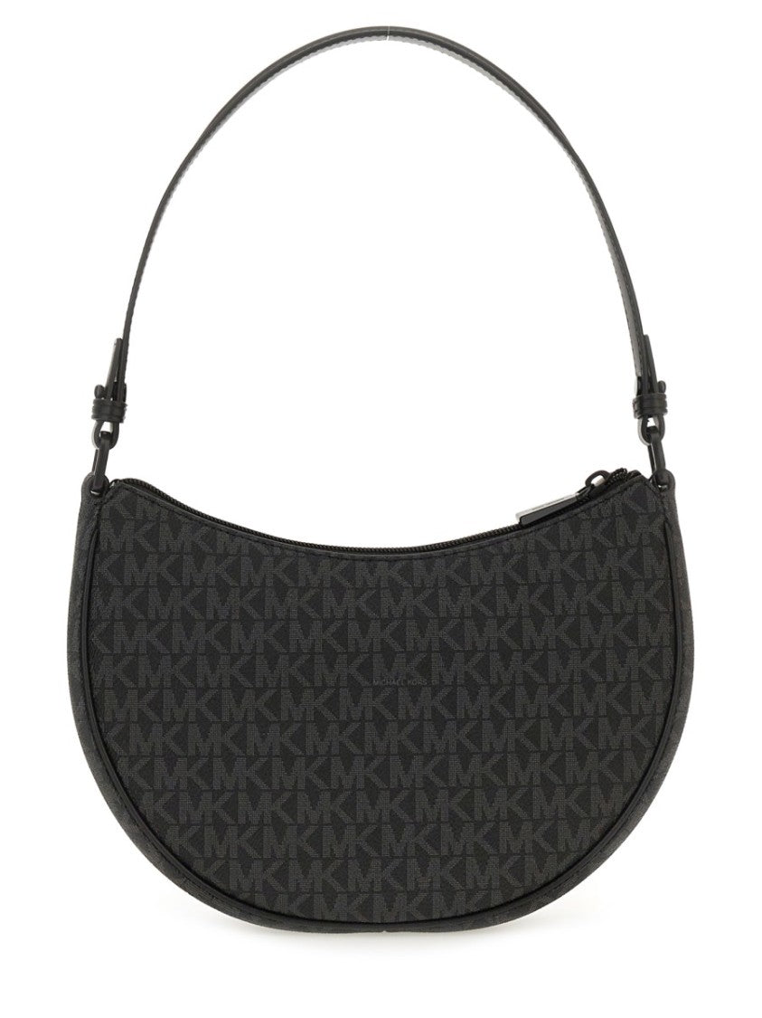 Michael Michael Kors Curved Silhouette Shoulder Bag With Monogram Detailing