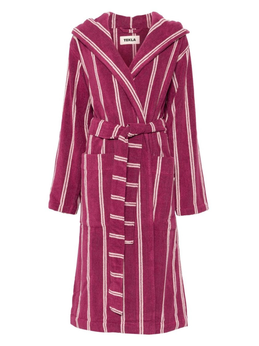Tekla Mulberry Pink Cotton Bathrobe