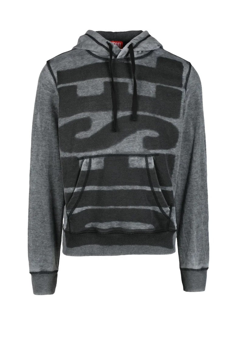 Diesel Polyester/Cotton Sweatshirt - Grey