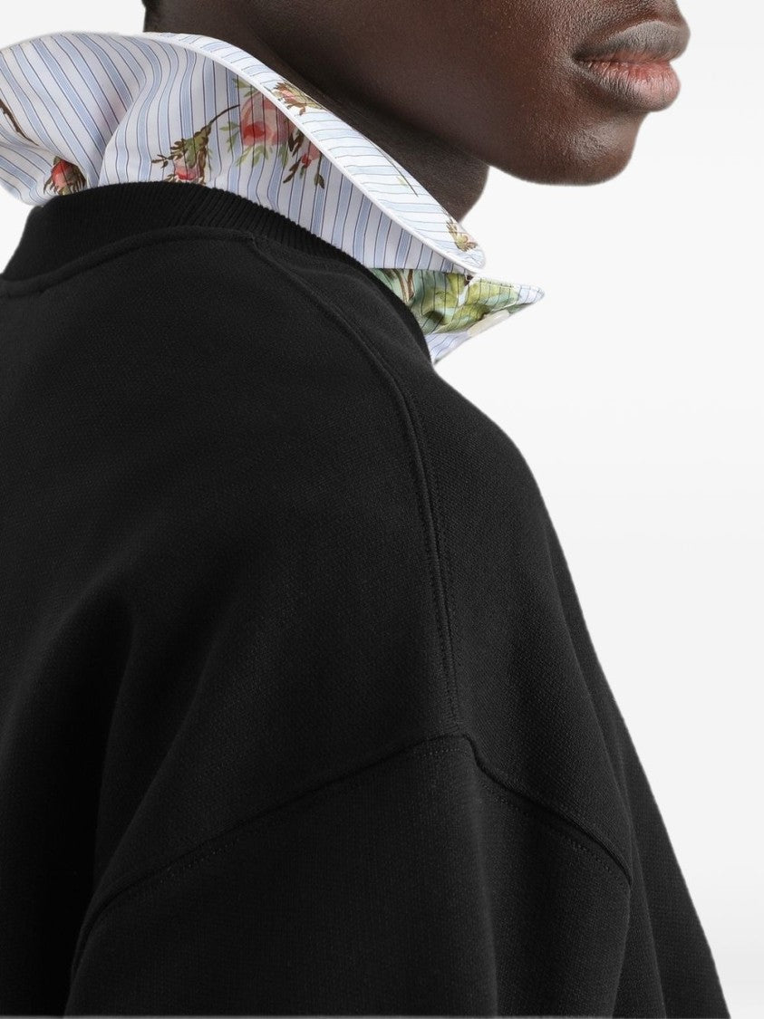 Dolce & Gabbana Black Relaxed Fit Script Logo Sweater