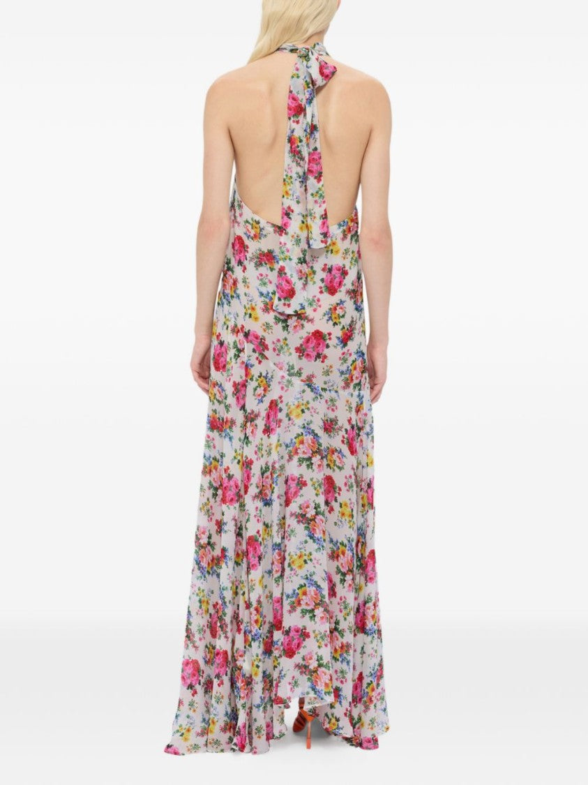 Msgm Floral Print Maxi Dress