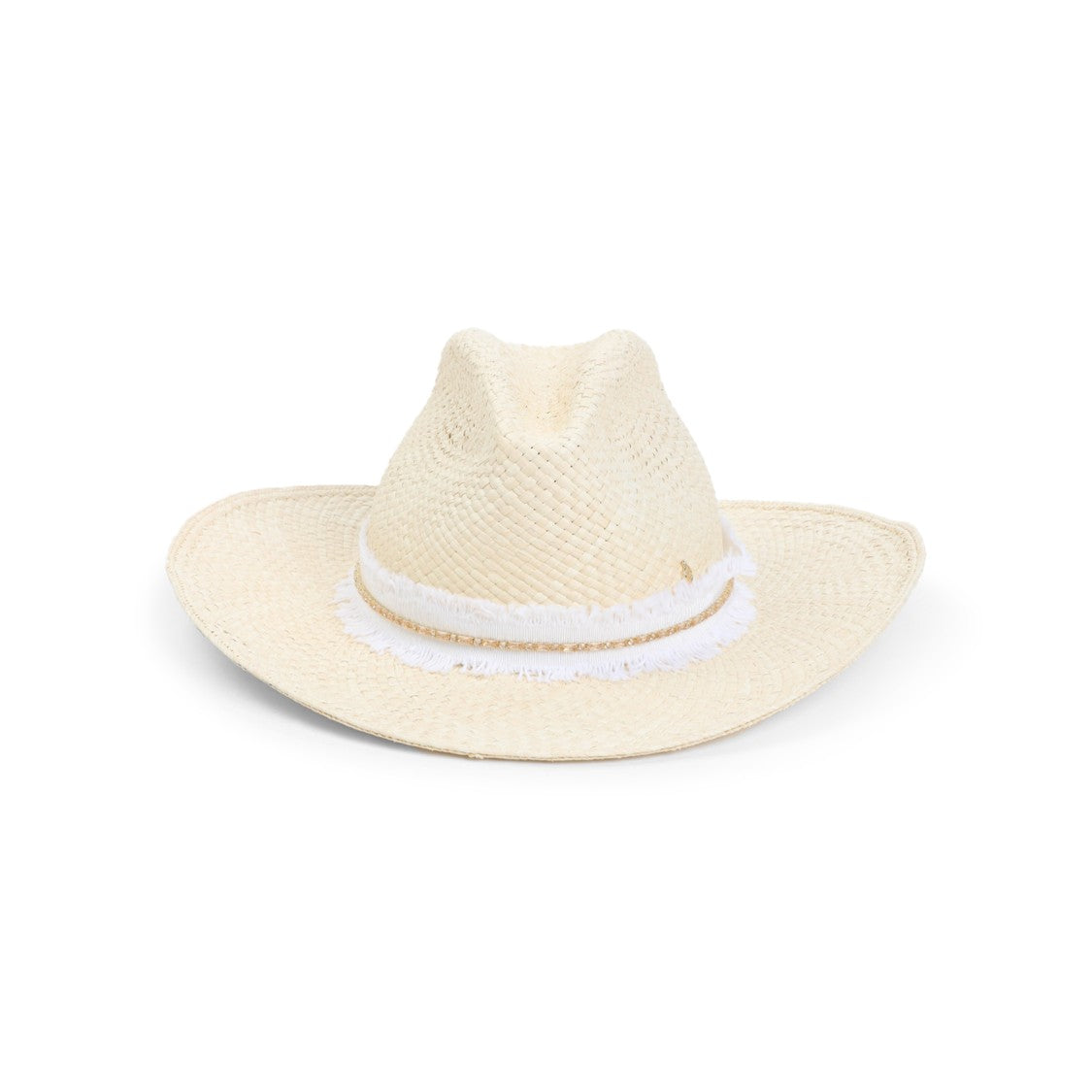 Maison Michel Natural Beige Brisa Austin Denim Strass Hat