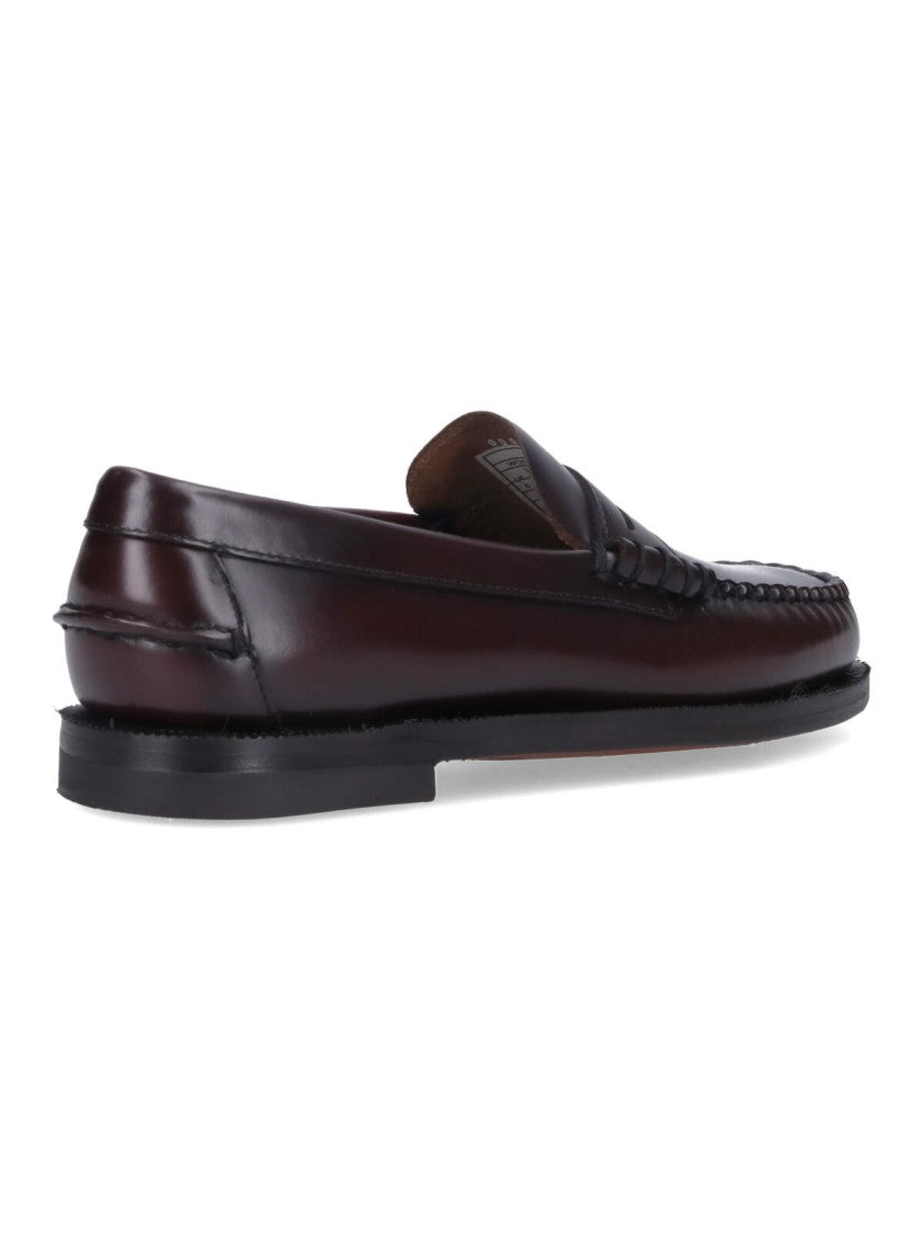 Sebago Rounded Toe Slip-On Moccasins With Smooth Leather Finish