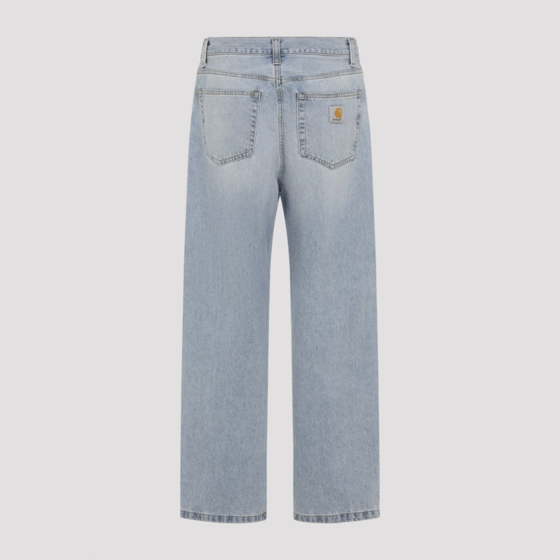 Carhartt Wip Light Washed Denim Trousers With Classic Fit And Subtle Fading