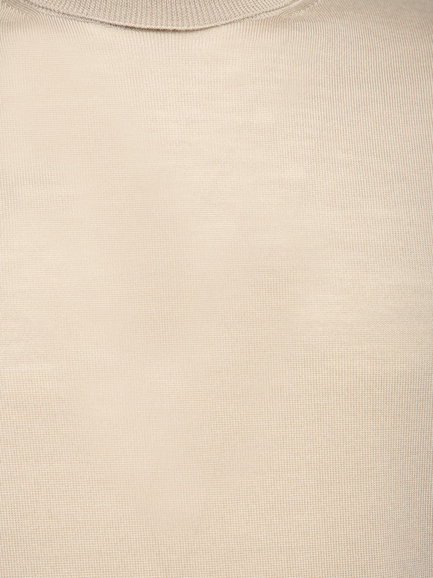 Dell'oglio High Neck Beige Knitwear