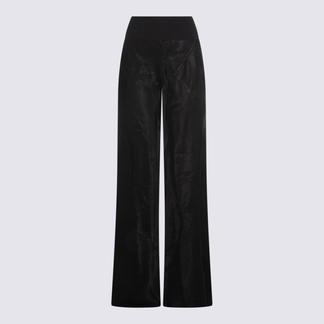 Rick Owens Wide-Leg Trousers With High Ribbed Waistband