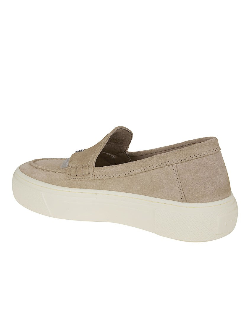 Hogan Nude & Neutral Calfskin Loafers