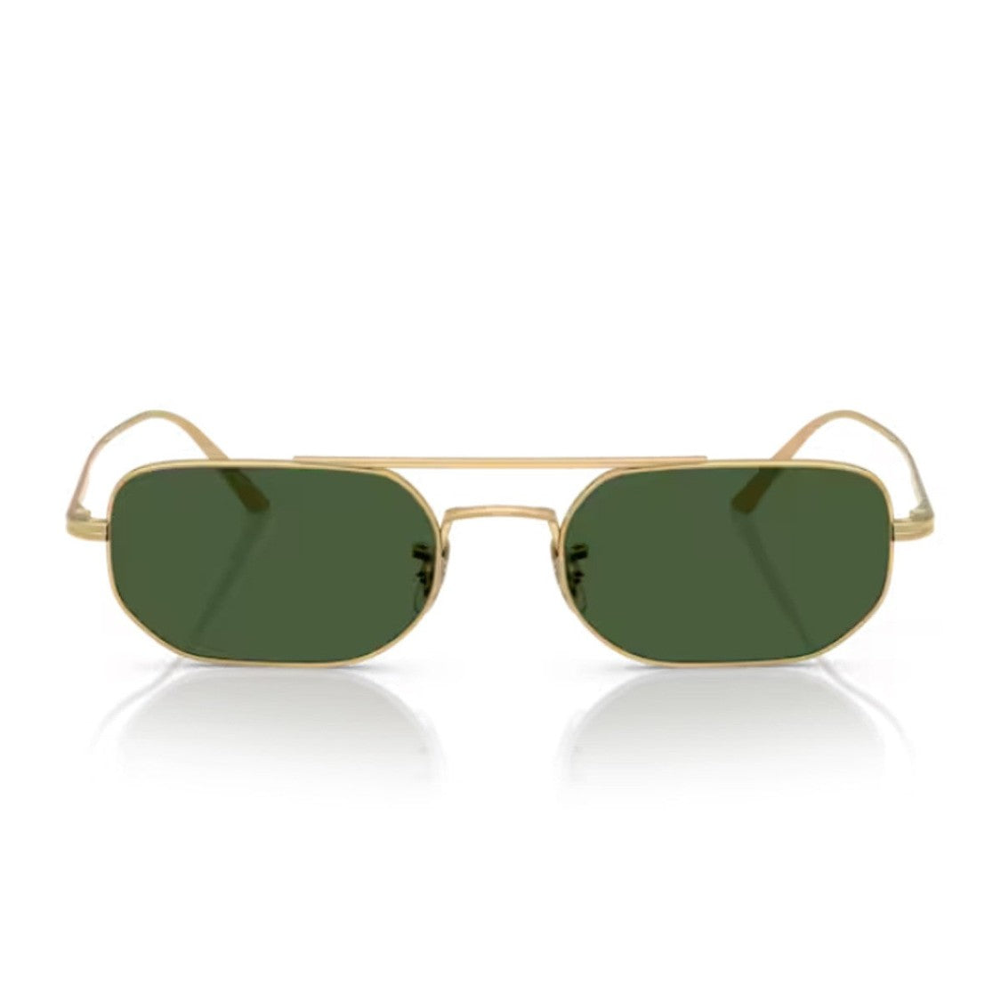 Oliver Peoples Gold Collezione Khaite Ov1351s - 1989C Titanium Rectangular Sunglasses