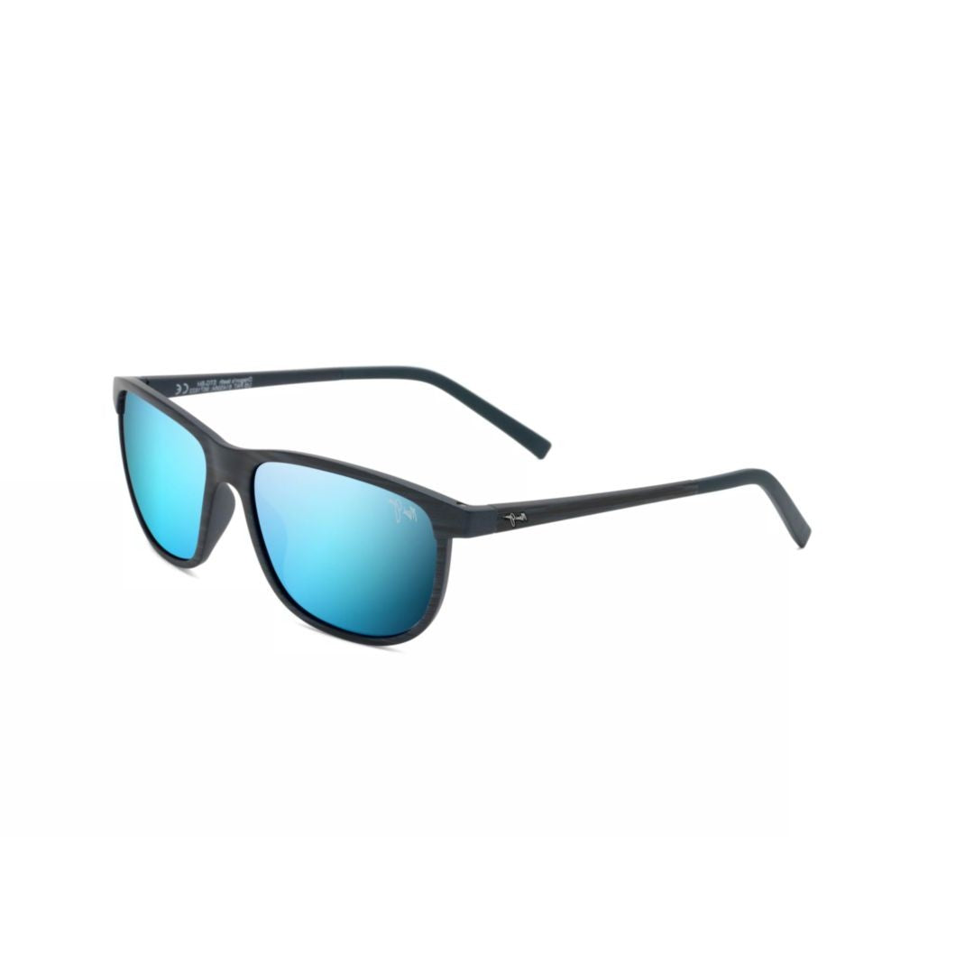 Maui Jim Lele Kawa Rectangular Frame Sunglasses With Mirrored Blue Gradient Lenses