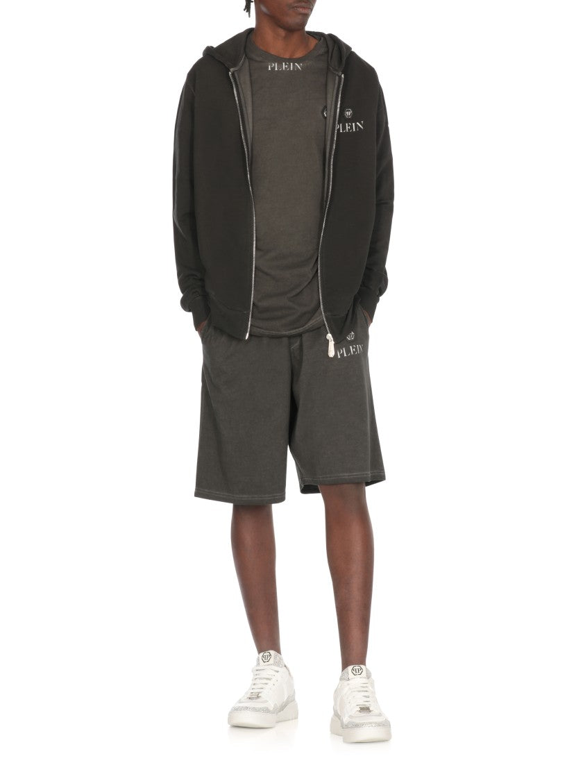 Philipp Plein Grey Cotton T-Shirt