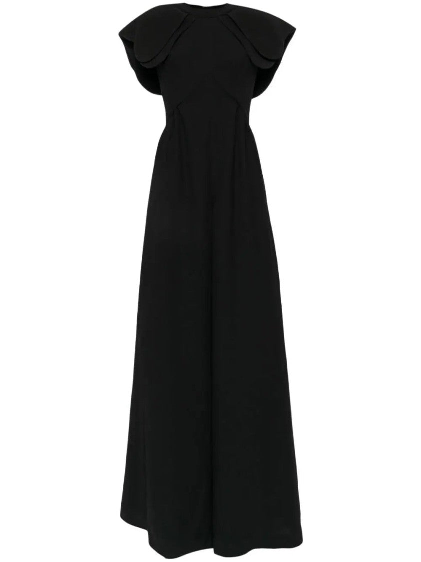 Saiid Kobeisy Crepe Jumpsuit, With Back Overskirt