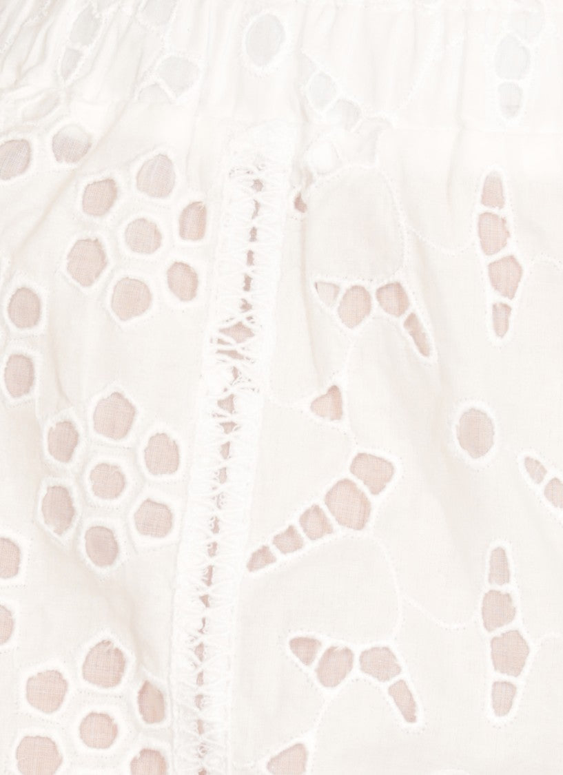 Temptation Intricate Lace-Detail Cotton Shorts