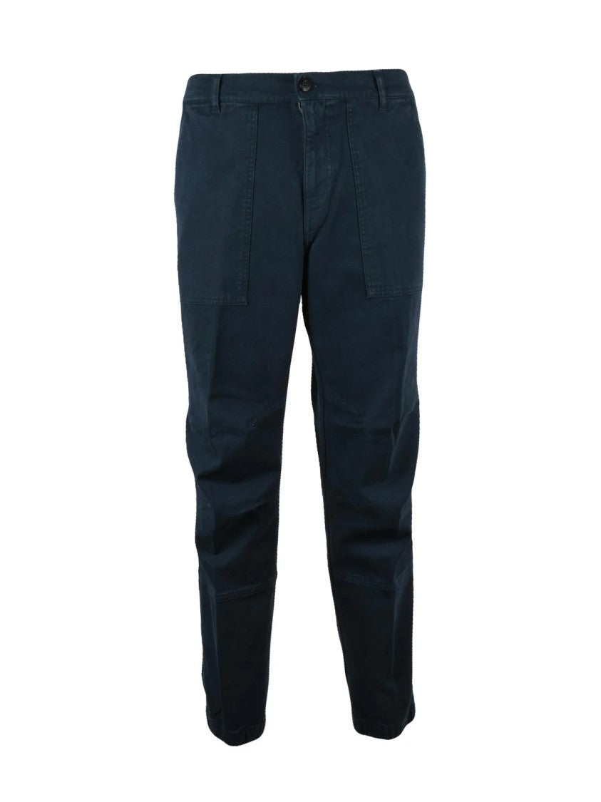 Dondup Blue Gil Elastic Cuffs Stretch Cotton Trousers