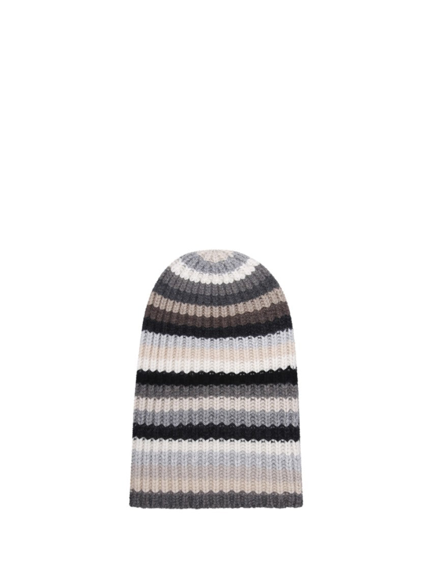 Hurray Beanie With Multicolored Striped Pattern