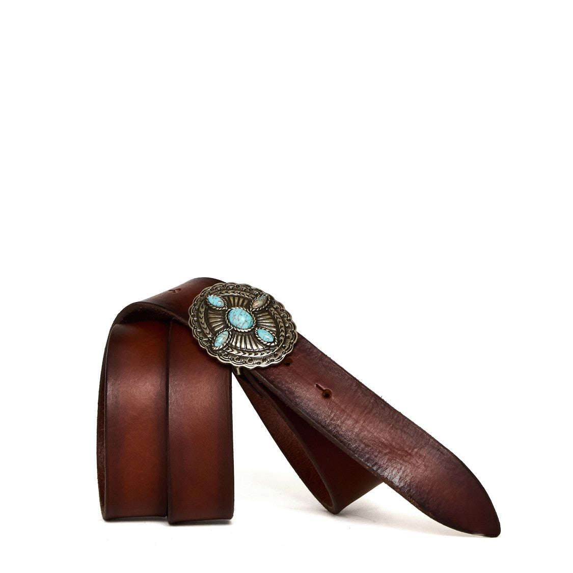 Orciani Bull Soft Turquoise Embellished Belt