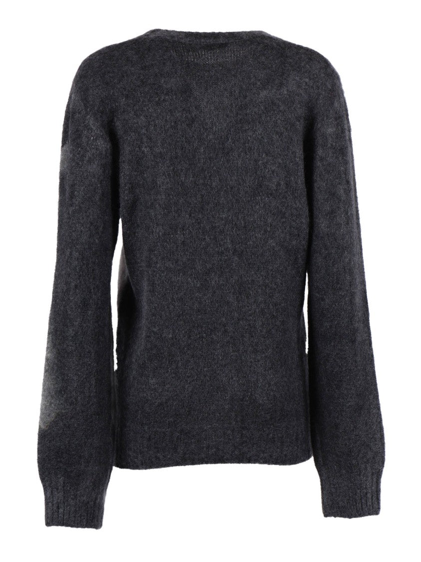 Alberta Ferretti Abstract Floral Pattern Knit Sweater