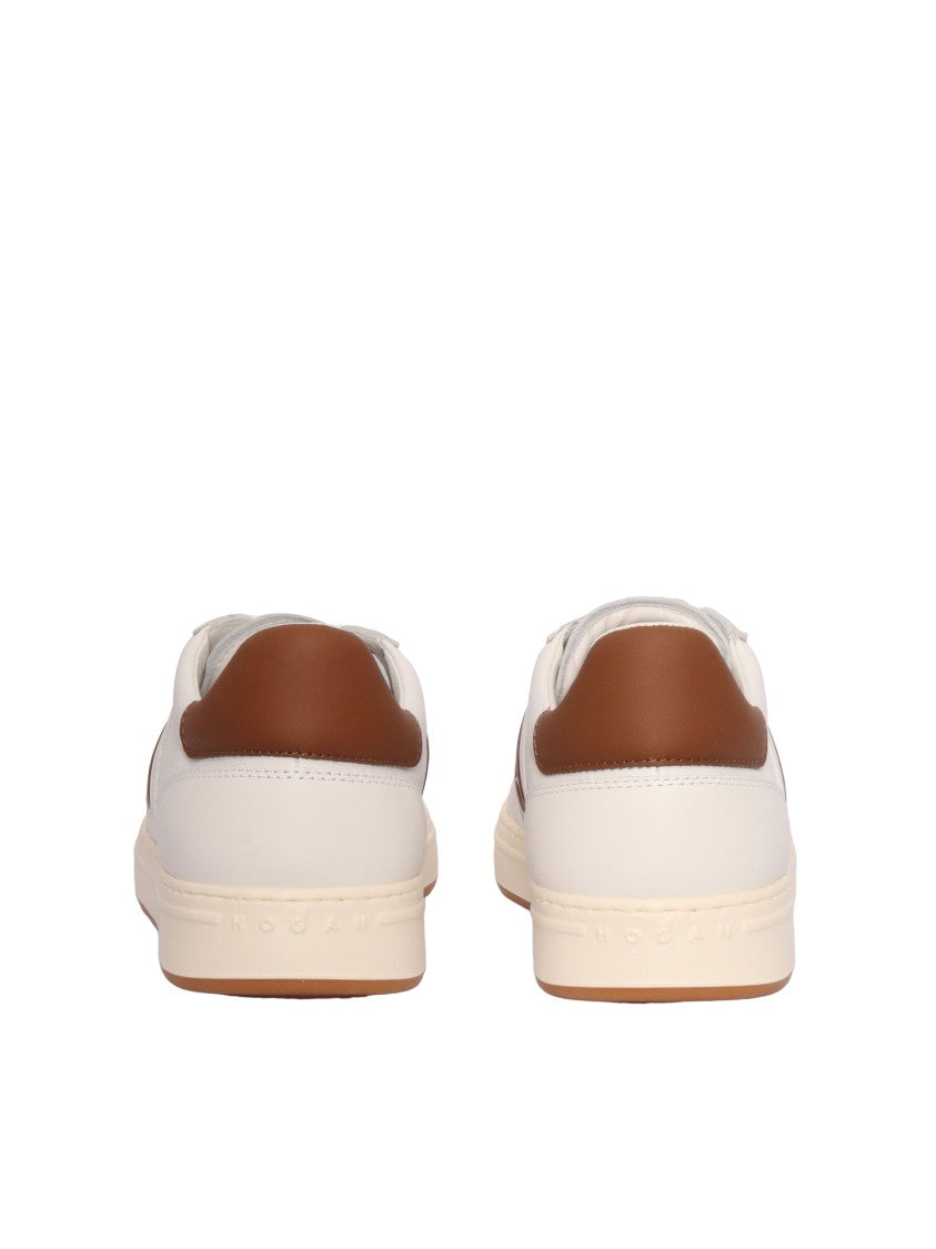 Hogan H668 Contrast Leather Logo Sneakers