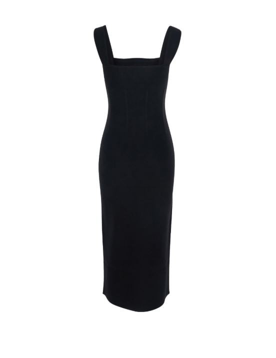 Max Mara Sleeveless Midi Dress With Bustier Bodice