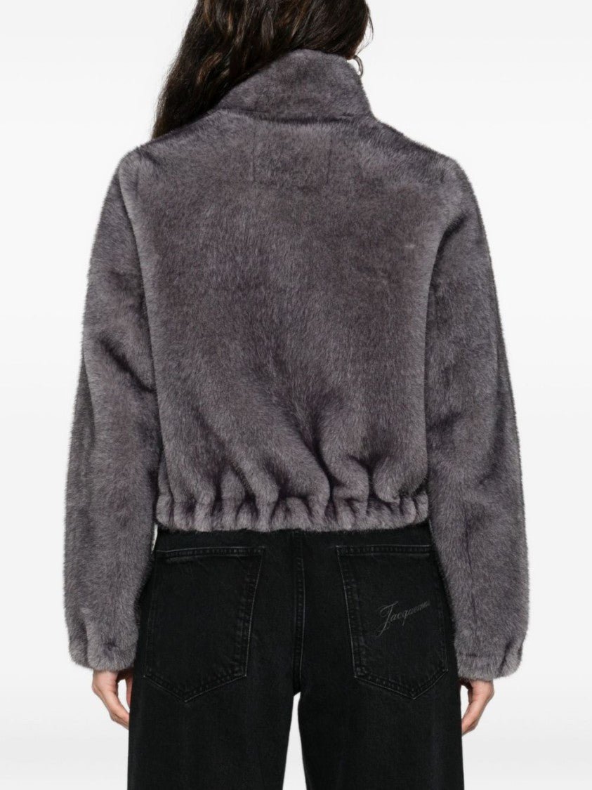 Valentini 1972 Cropped Plush Faux Fur Coat