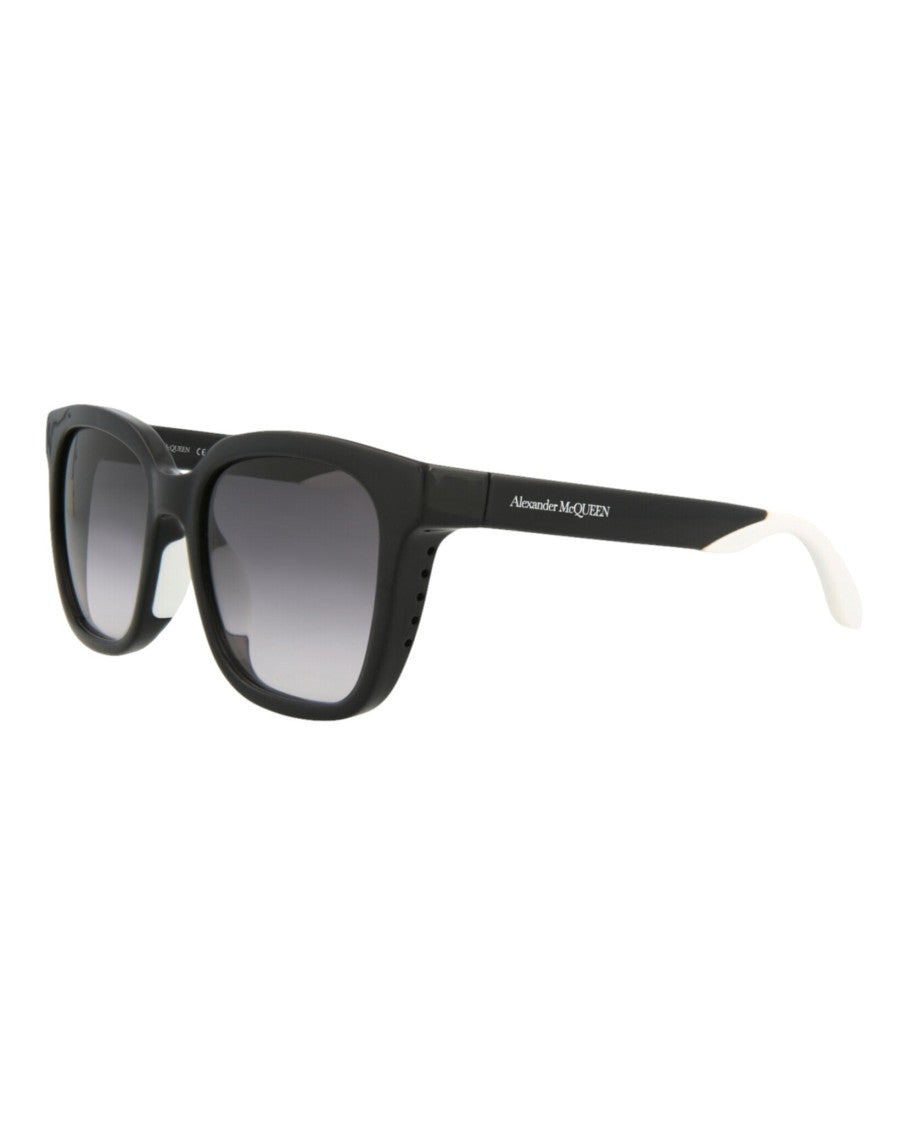 Alexander Mcqueen Square-Frame Injection-Molded Sunglasses With Saddle Nose Bridge