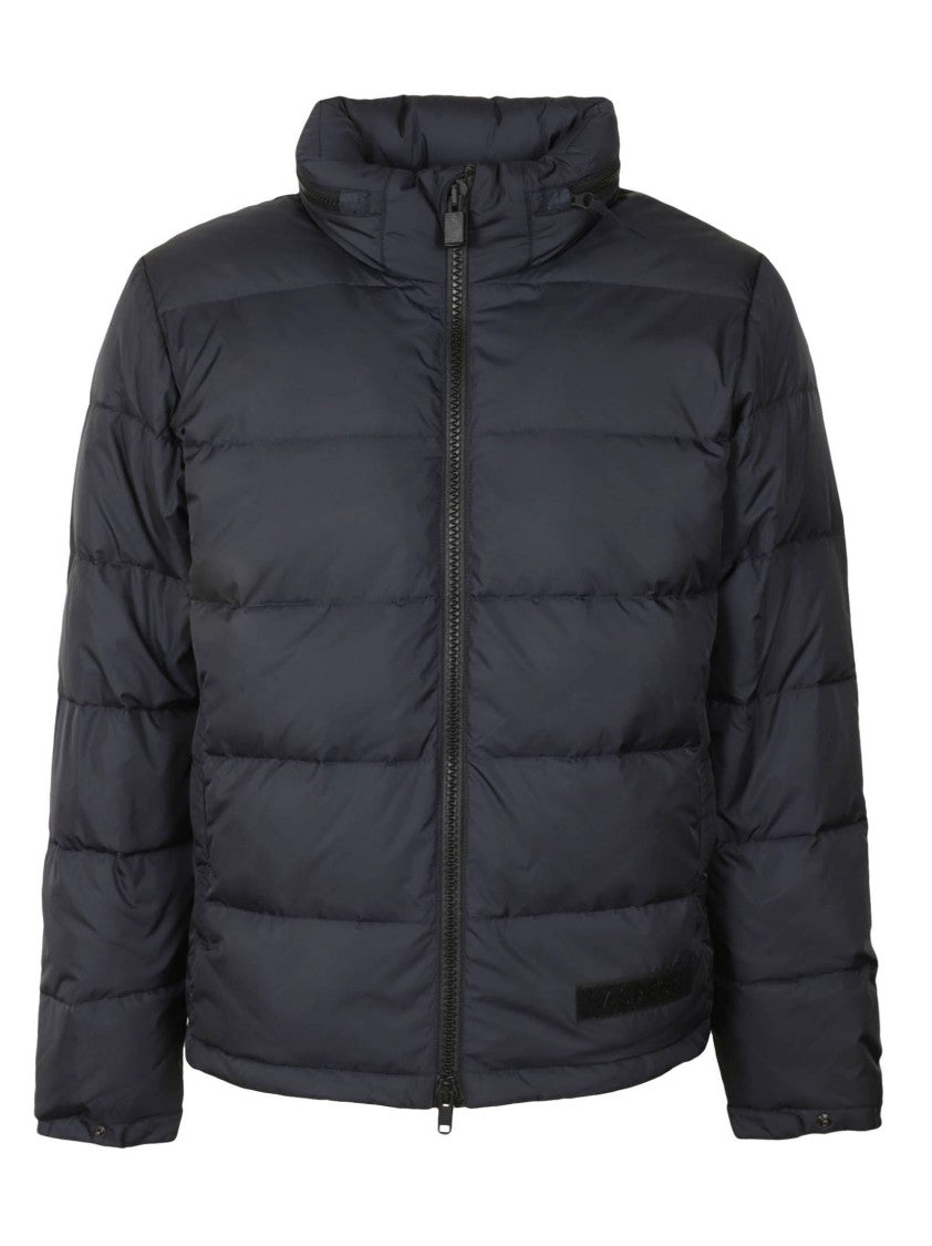 Aspesi Navy Stretch Nylon Down Jacket