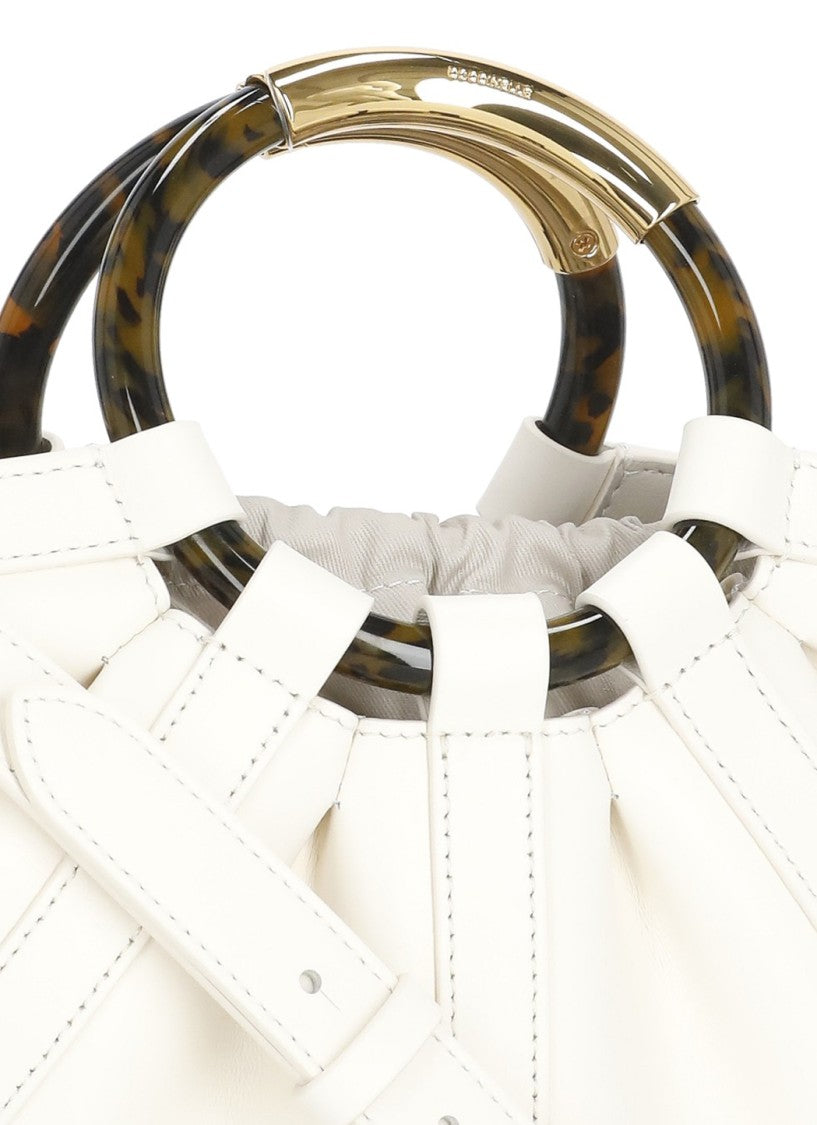 Coccinelle Medium Shoulder Bag With Tortoiseshell Accents And Removable Lining