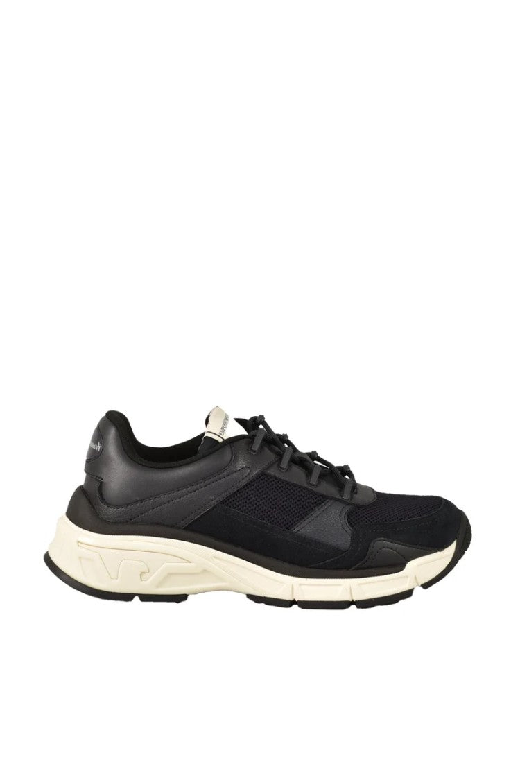 Emporio Armani Multicolor Leather And Mesh Sneakers