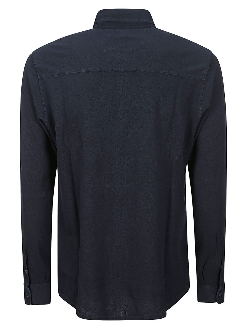 Fedeli Long-Sleeved Cotton Shirt With Classic Collar