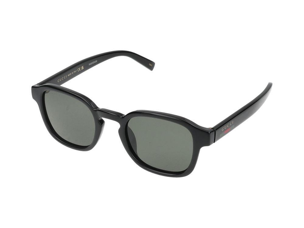 Gucci Black Injected Frame Rectangular Sunglasses