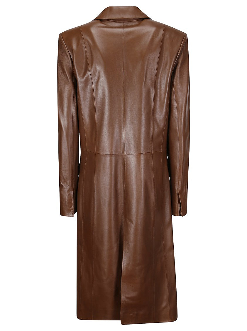 1972 Desa Leather Redingote Coat