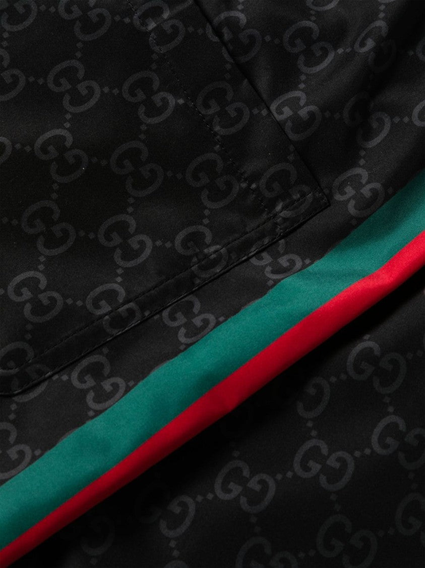 Gucci Allover Gg Print Nylon Swim Shorts