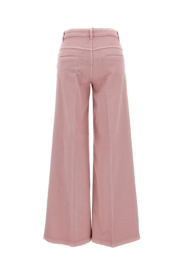 True Royal High-Waist Cropped Wide-Leg Pants