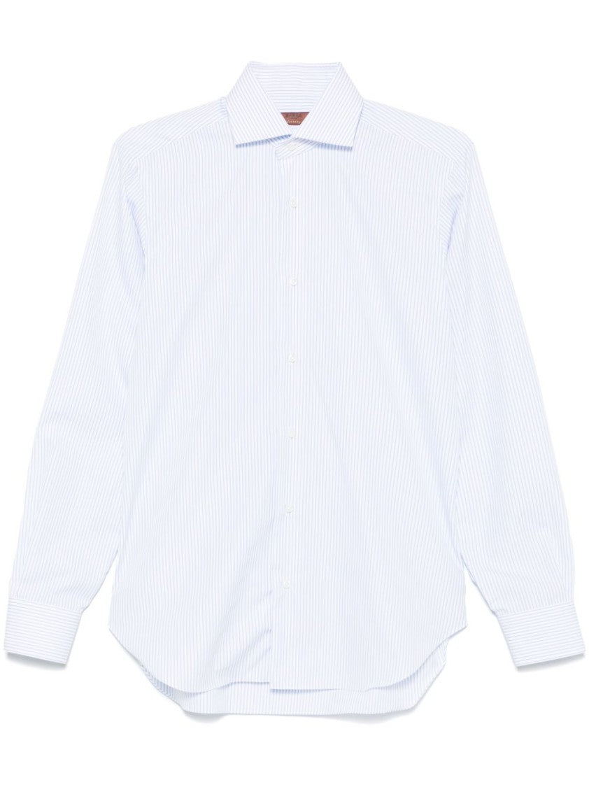 Barba Pristine White Tailored Shirt With Structured Collar