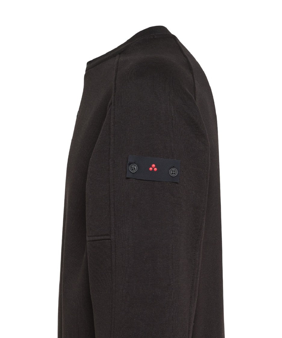 Peuterey Classic Crew Neck Sweatshirt Button Accent