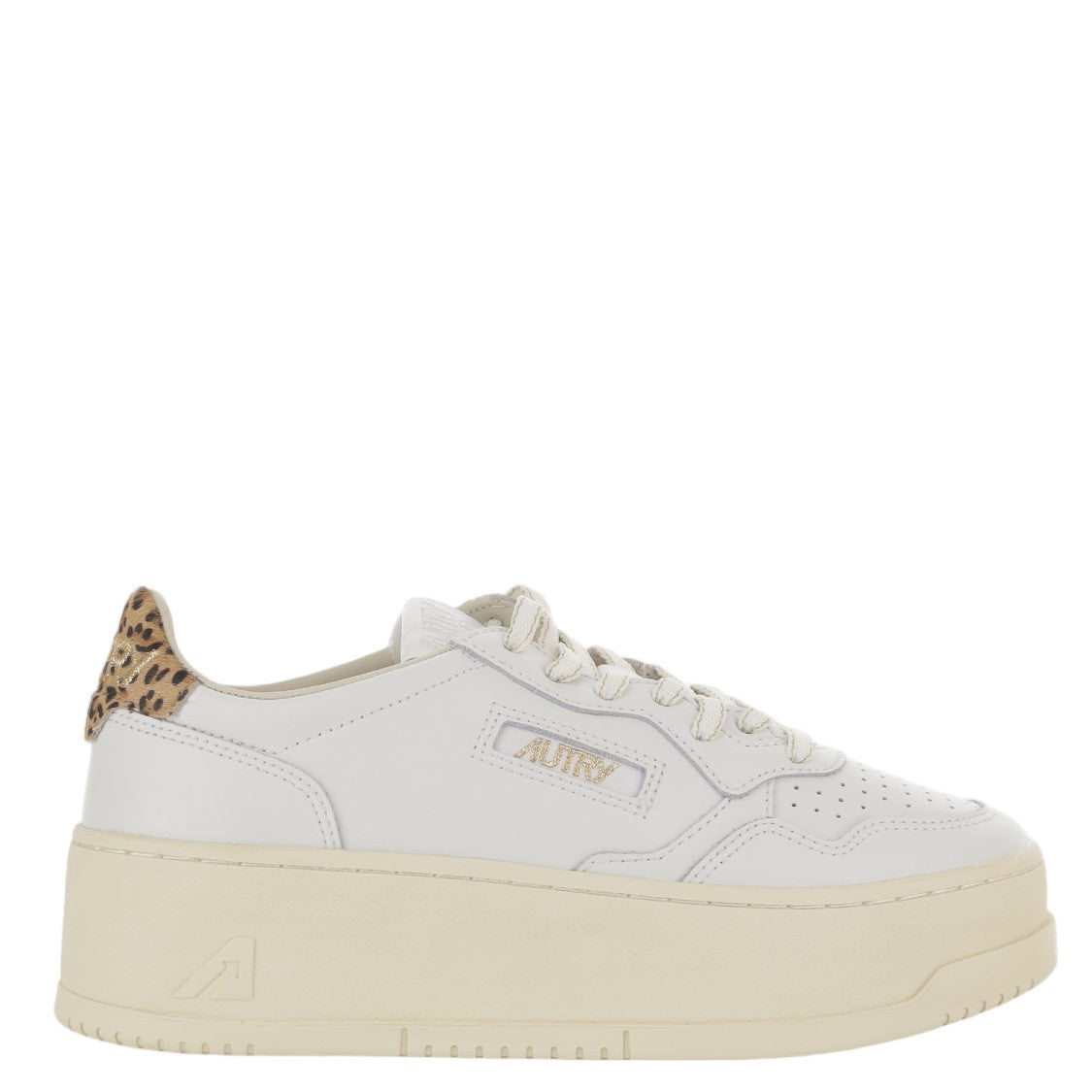Autry Medalist Platform Sneakers With Animal-Print Heel Tab