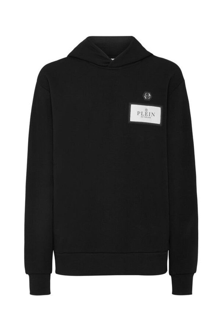 Philipp Plein Hooded Sweatshirt With Prominent Logo Patch