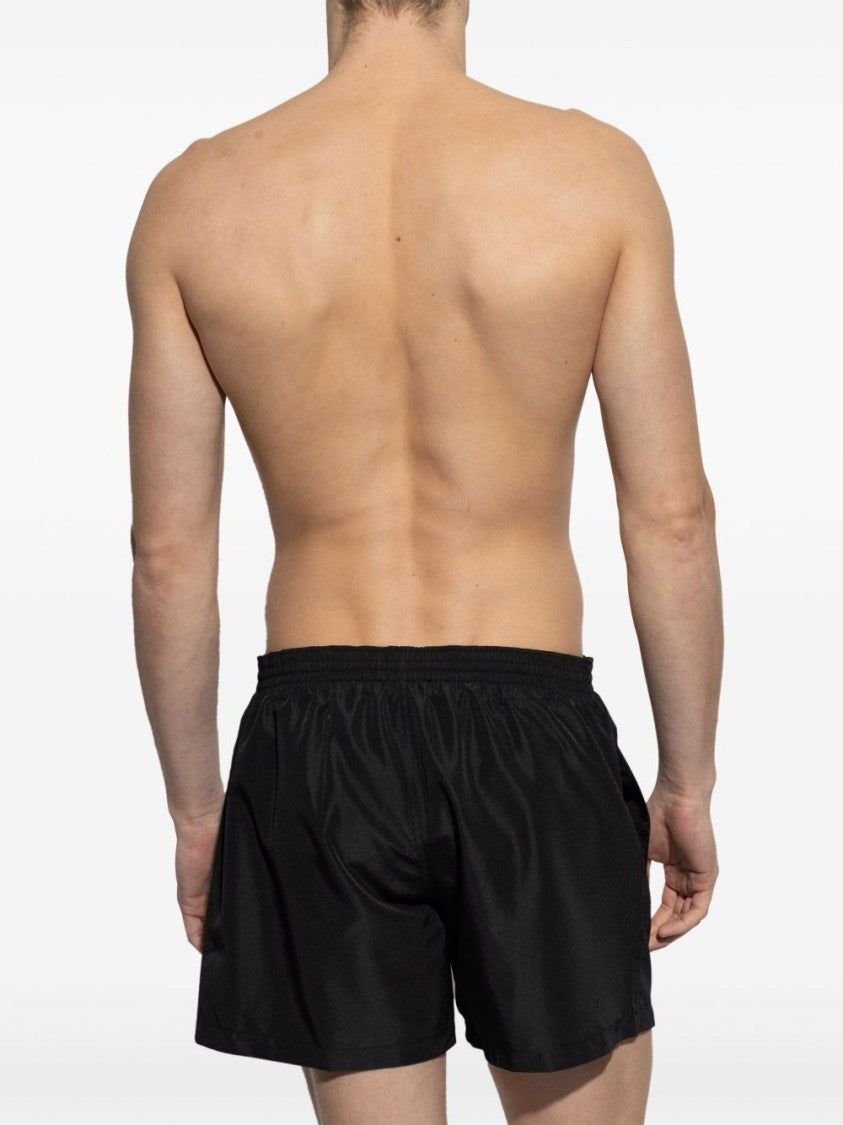 Balmain Black Nylon Swim Shorts
