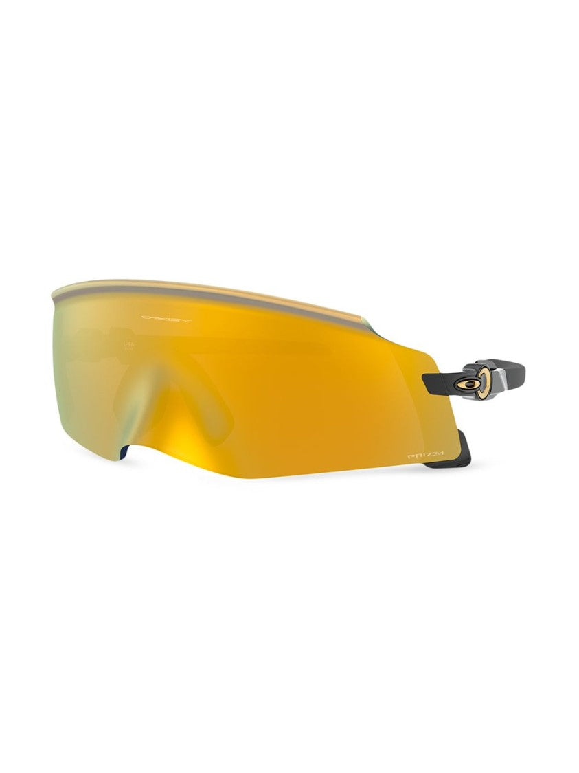 Oakley Gold Polished Acetate Shield Sunglasses
