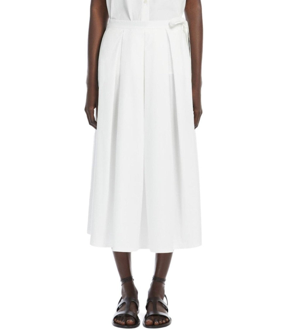 Max Mara Folk White Midi Skirt