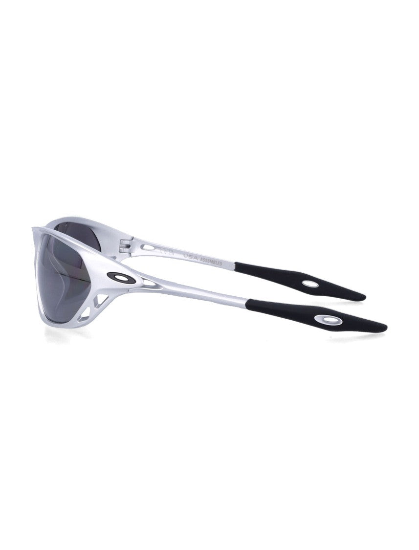Oakley Cage Jacket Futuristic Silver Frame Sunglasses