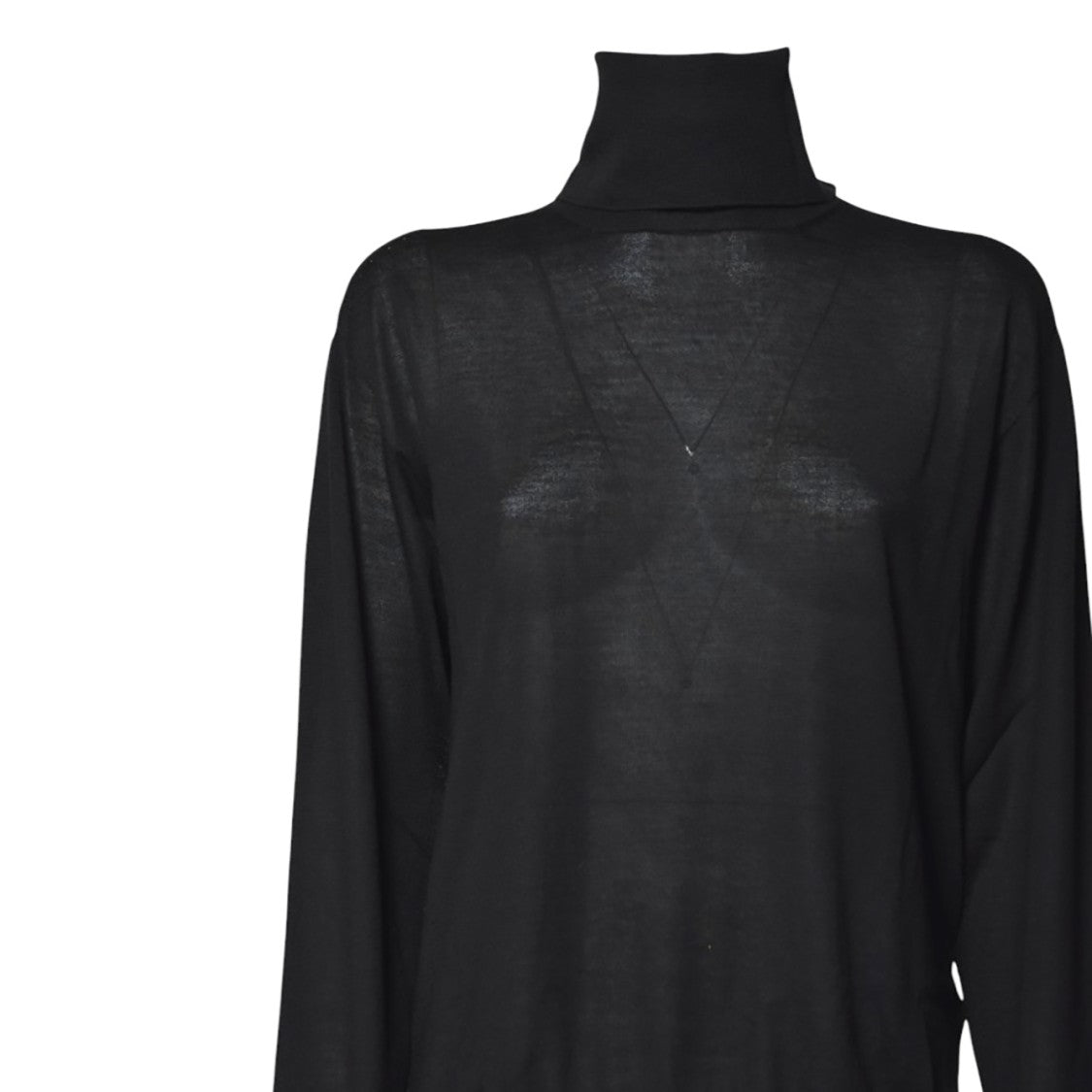 Jil Sander Lightweight Black Sweater With High Turtleneck