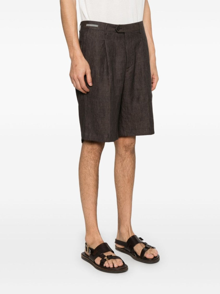 Corneliani Brown Shorts With Tailored Fit