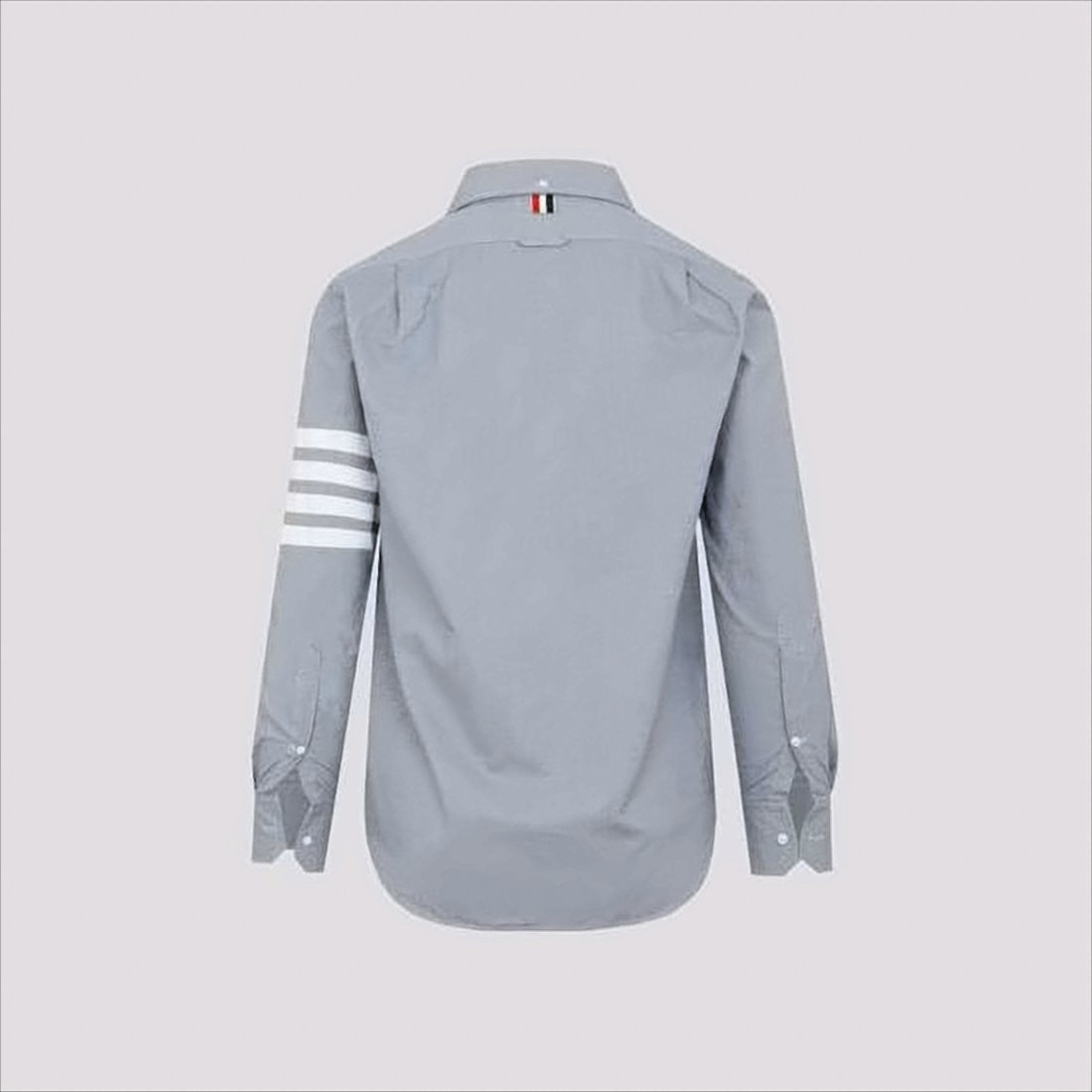 Thom Browne Long-Sleeve Shirt With Classic Collar And Striped Detailing