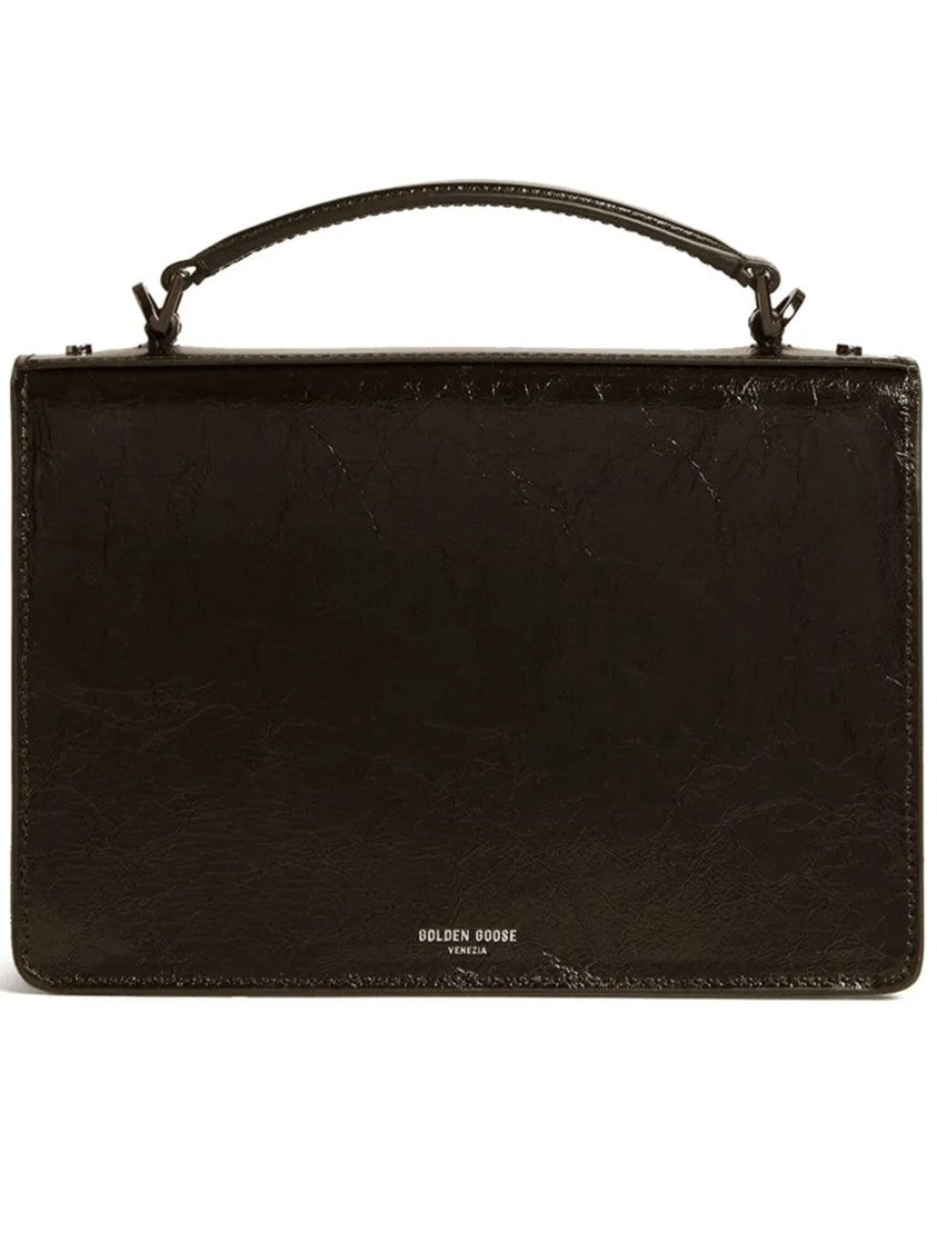 Golden Goose Venezia Bag Glossy Black Calf Handbag