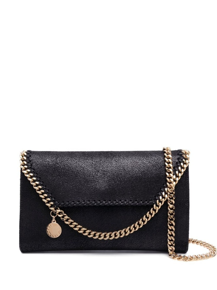 Stella Mccartney Mini Shoulder Bag With Diamond-Cut Chain-Link Trim