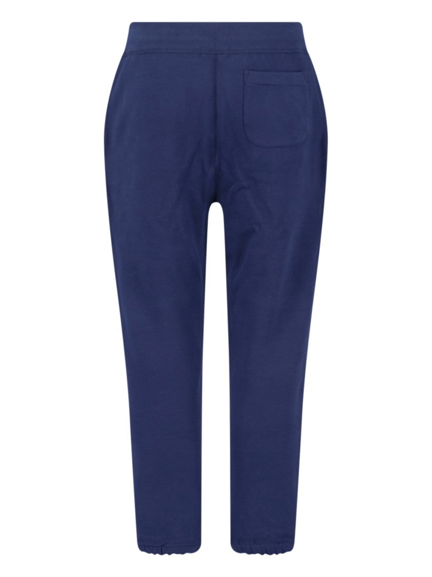 Polo Ralph Lauren Navy Blue Cotton-Blend Sweatpants With Embroidered Logo